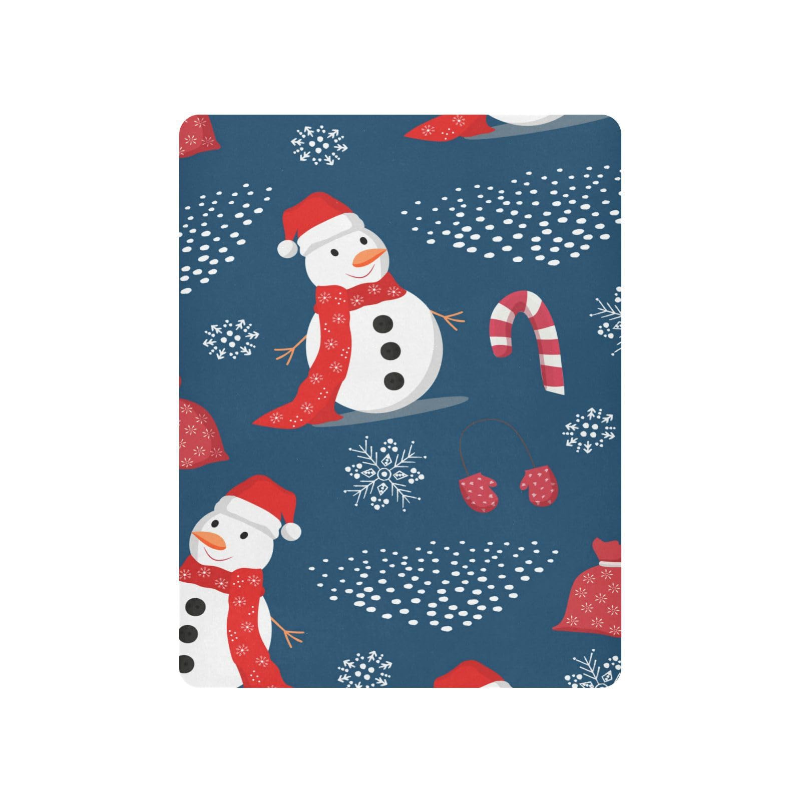 Moudou Christmas Snowman Playard Sheet for Boy Girls, Soft Breathable Fitted Toddler Sheet for Standard Playard Bed Mattress, 39 x 27 x 5 Inch