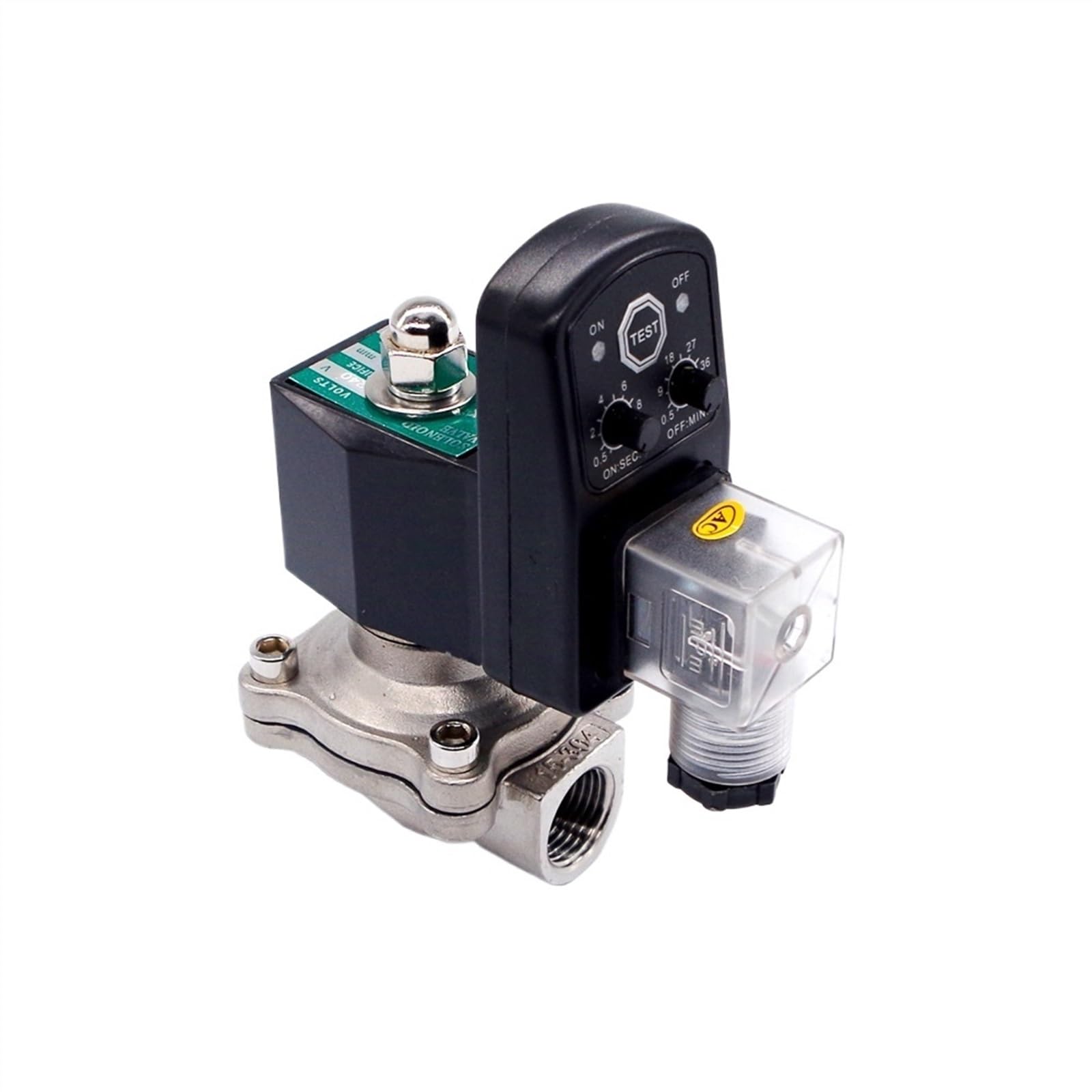 Électrovanne eau anti-inondation coupure automatique temporisée 220V en acier inoxydable 3/4