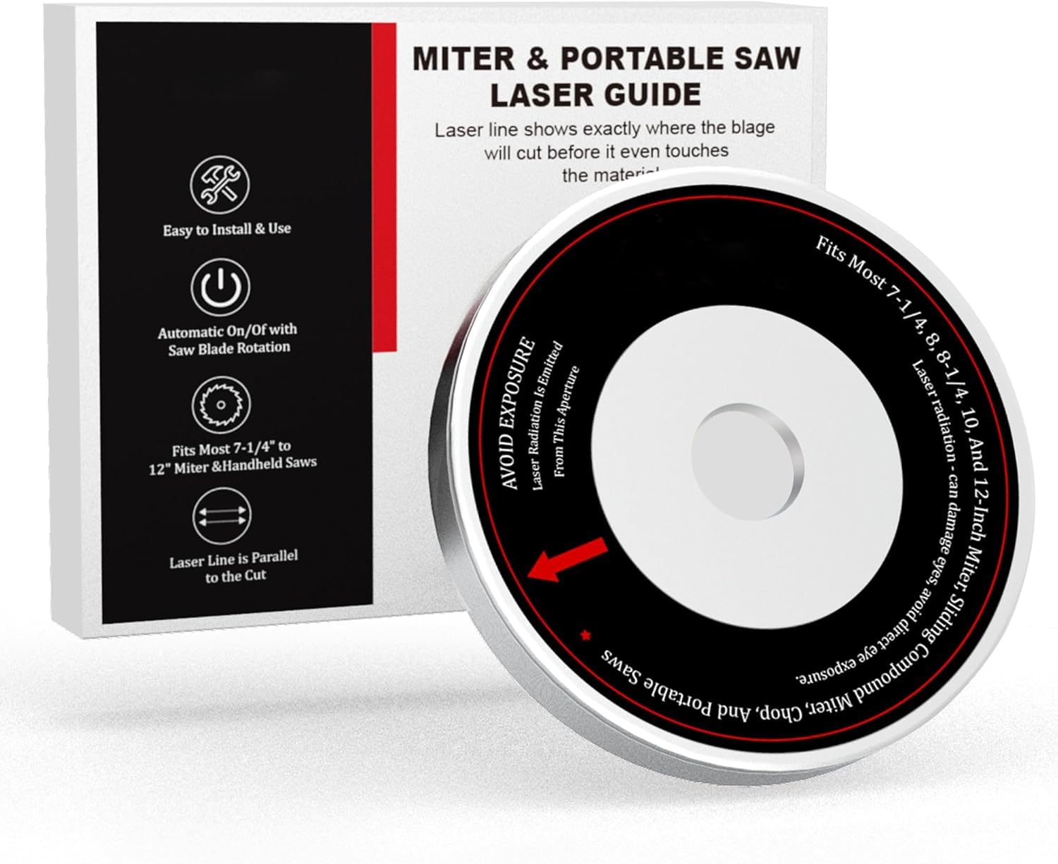 Miter Saw Laser Guide Accessories, For Dewalt,Bosch,Ryobi,Makita Miter Saw, Sliding Miter Saw, Compound Miter Saw. The Rotation Is Automatically Activated And Projected. For Enhanced Cutting Precision