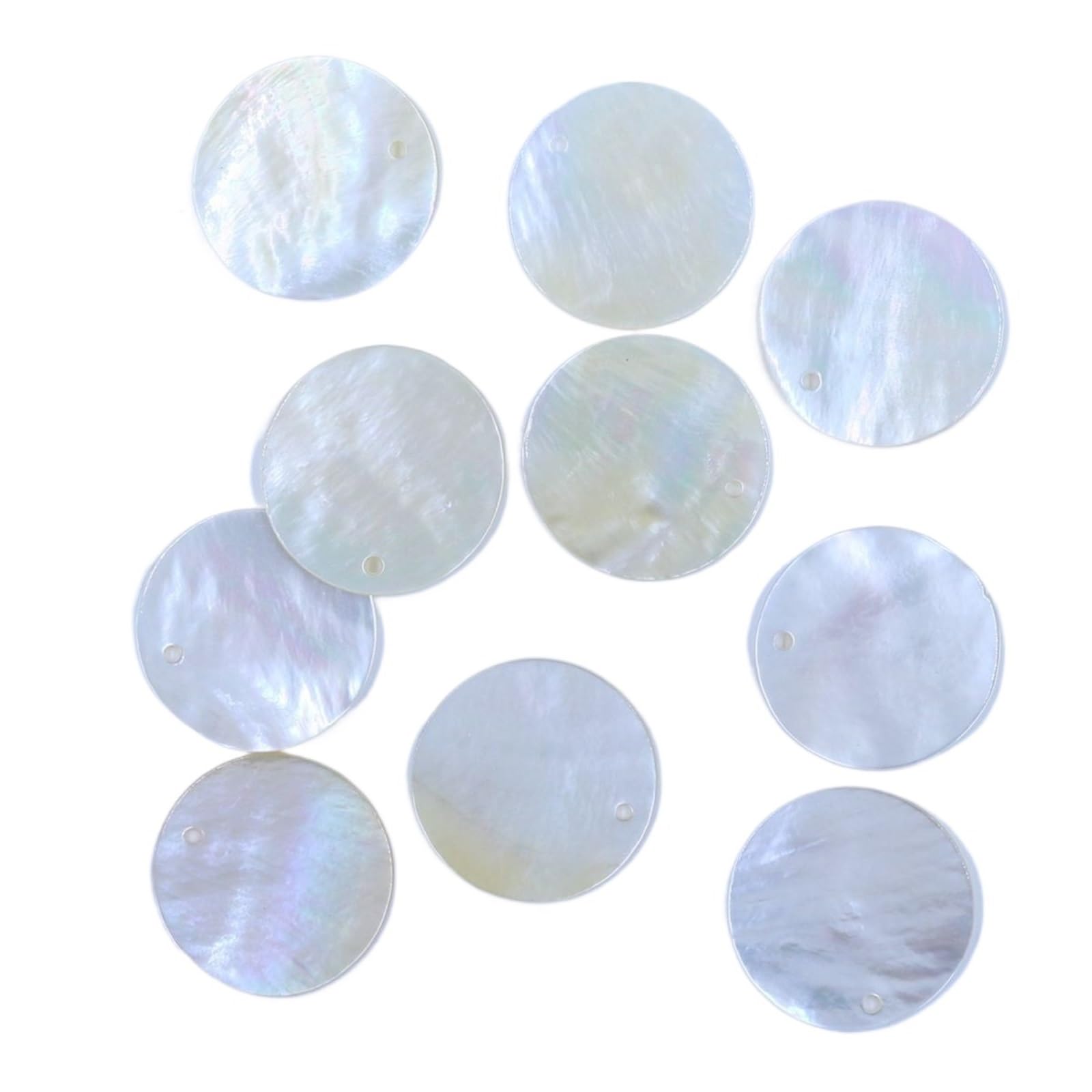 20 PCS 10mm-30mm Yellow Golden Sea Shell Coin Shape Loose Beads Charms Pendant(30mm)