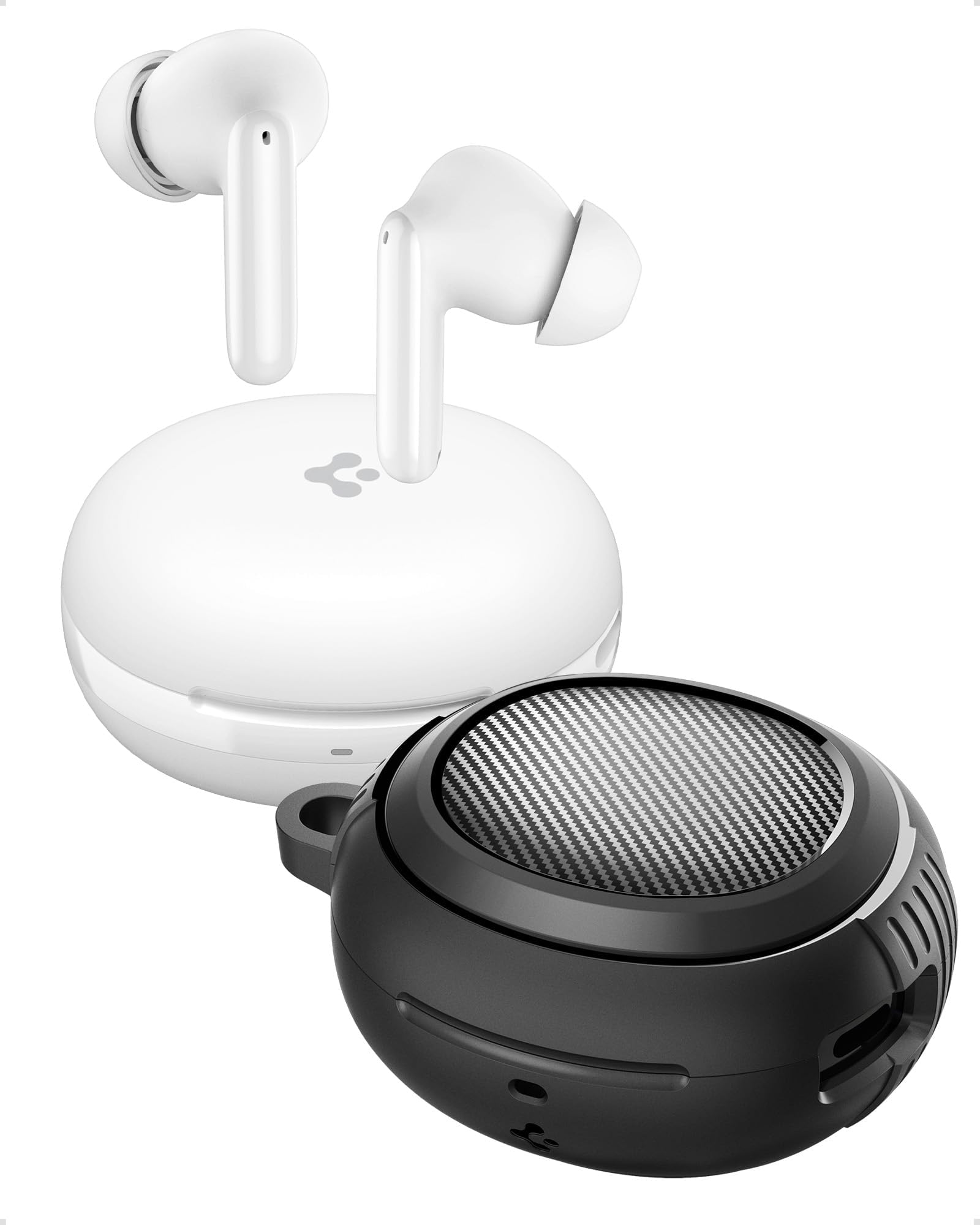 Spigen Audio Newly Launched SA-TW S10 Pack (Rugged Armor Included) True Wireless in Ear Earbuds 30H Playtime, Upto 28dB ANC, Transparency Mode, EQ Customizing App, 4-MIC, 10mm Driver, IPX5 - White