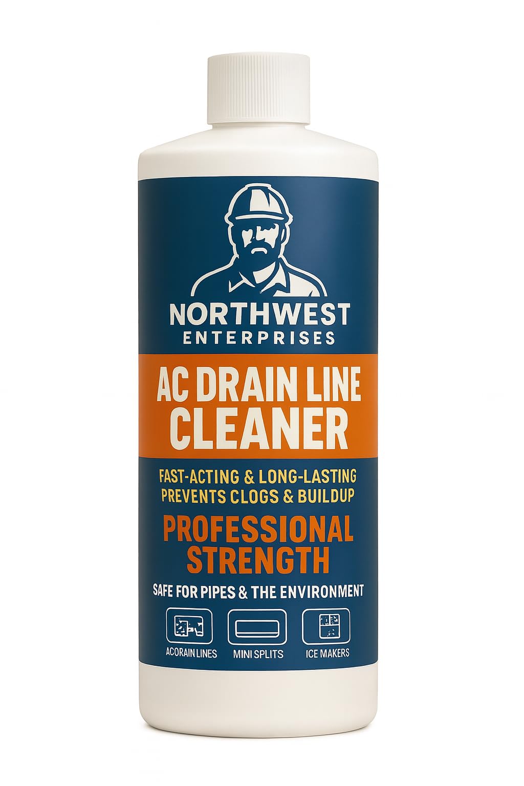 AC Drain Line Cleaner - A/C Drain Line Cleaner and Unclogger - Air Conditioner Cleaner Prevents Build-Up for AC Units, Dehumidifiers, Ice Machines, & More (8 ounces)