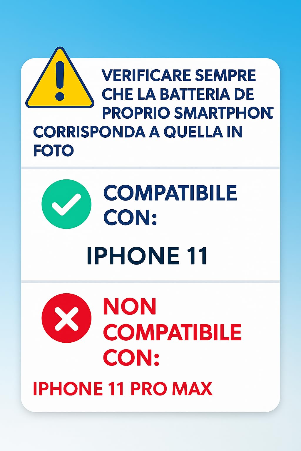 ELLENNE - BATTERIA COMPATIBILE CON IPHONE 11 | 3110MAH | CON KIT CACCIAVITI OMAGGIO