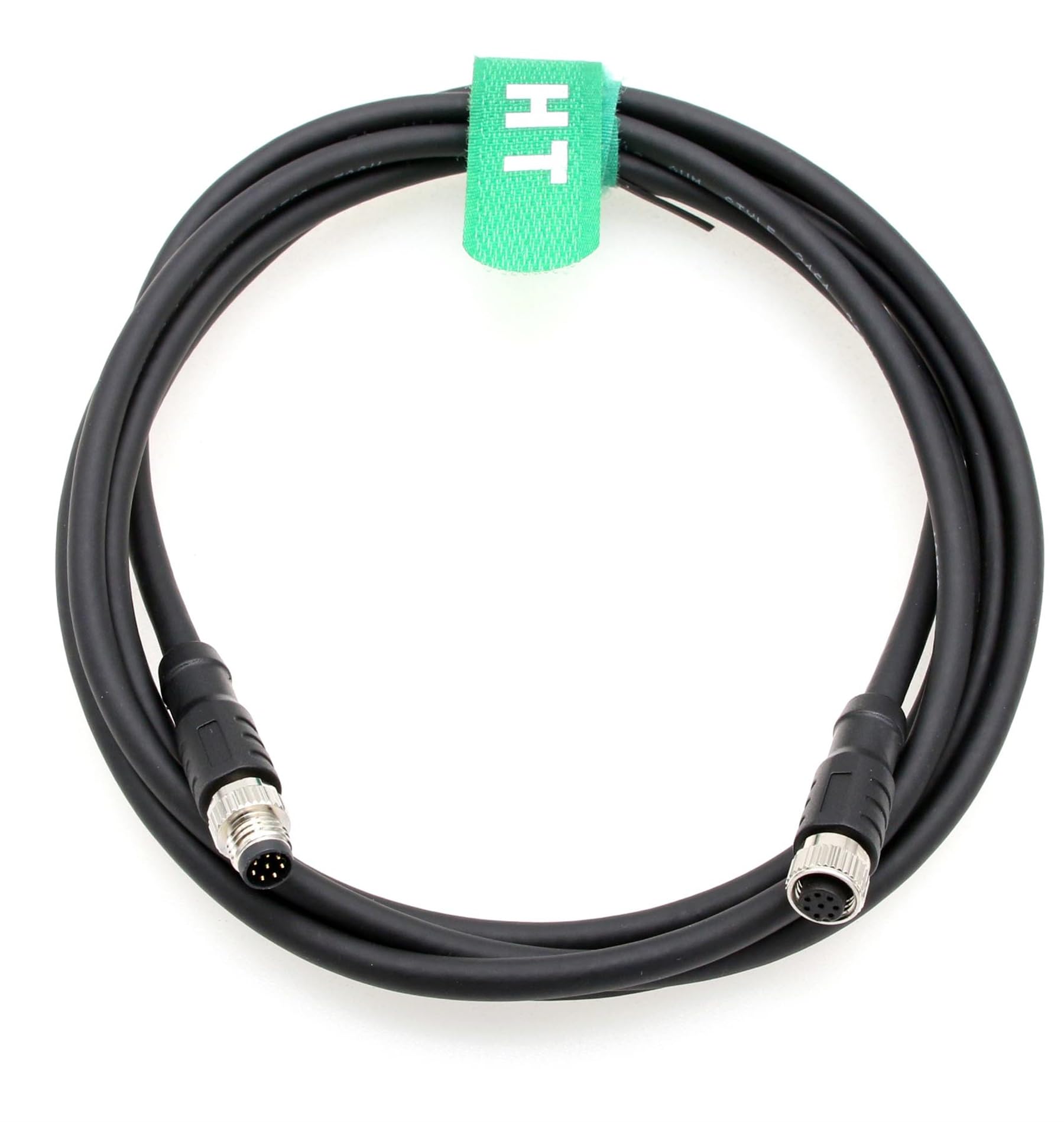 HangTon M8 8 pin Female Male Cable for Cognex Lucid Baumer CX Machine Vision Industrial Camera Sensor Automation Control I/O, A Coding, Shielded, 12-24V, 2m