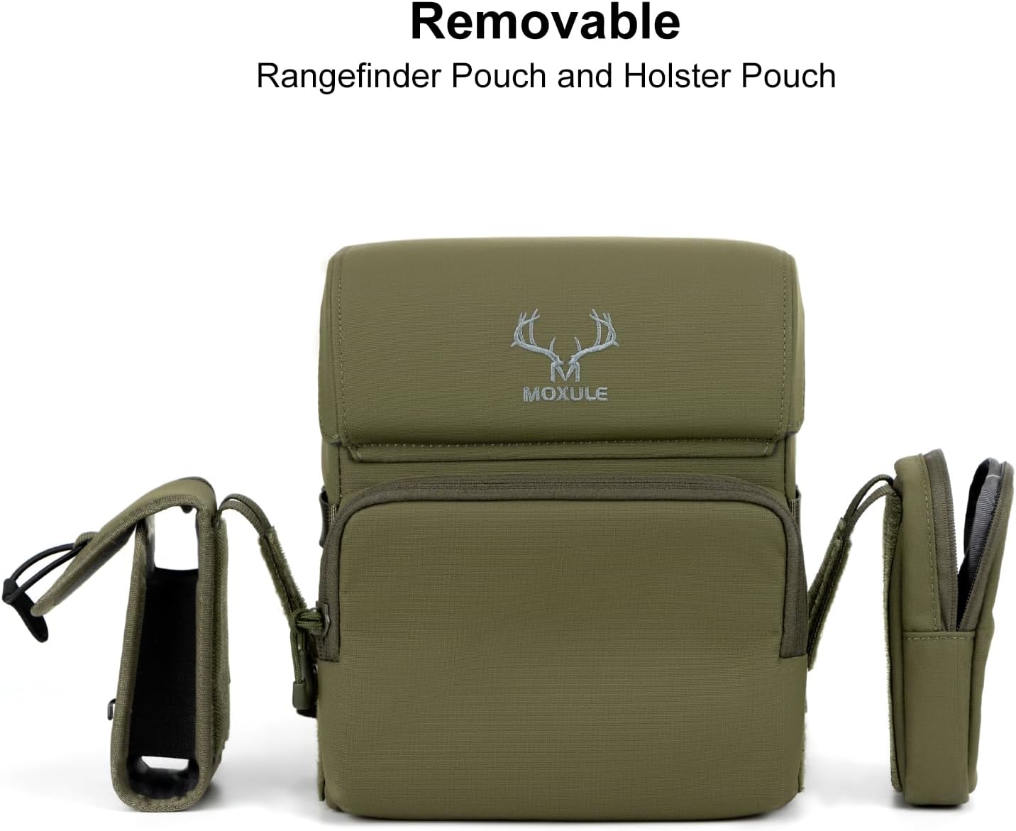 MOXULE Binocular Harness Chest Pack: Bino Case with Rangefinder Pocket XL