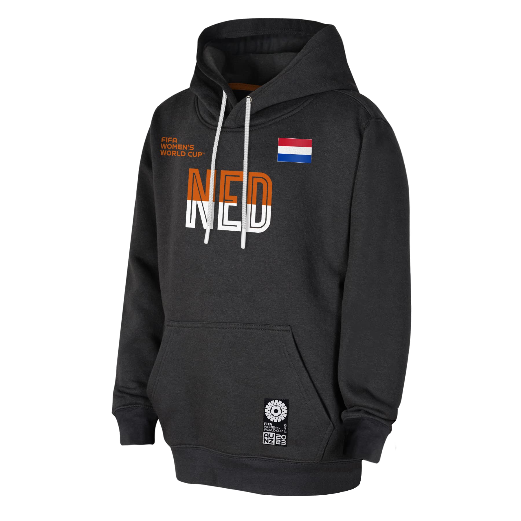 FIFA Official 2023 Women's Football World Cup Adult Team Hoodie, Netherlands, Black, Medium