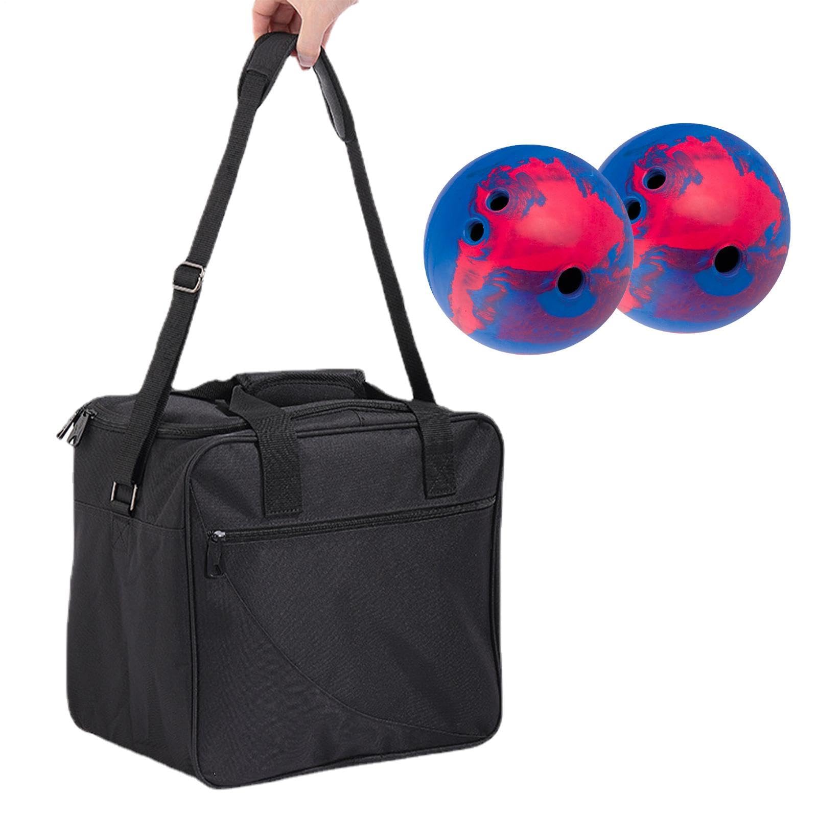 Kegeltasche – wasserdichte Stofftasche mit Schulterriemen, Tasche für Bowlingbälle mit gepolstertem Ballhalter, geeignet für Bowlingschuhe bis zum Tail