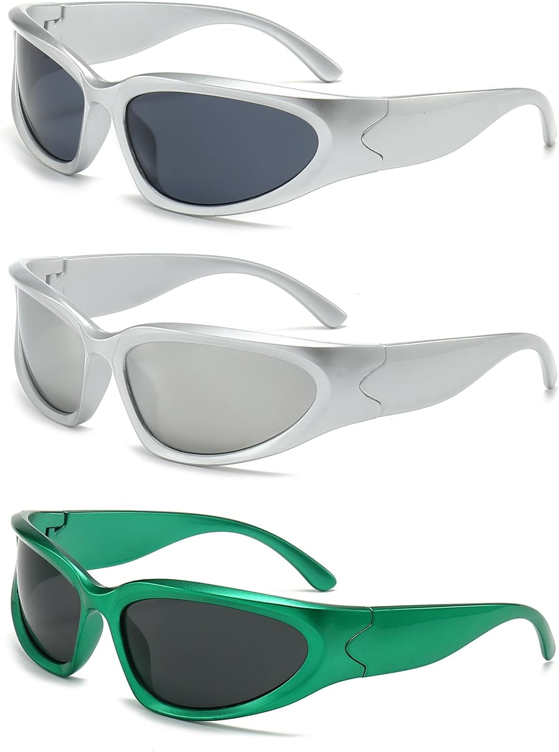 SOAR&EAGLE Y2K 3Pack Polarized sunglasses Men's sunglasses Women's sunglasses Fashion Sport Shades Sun Glasses