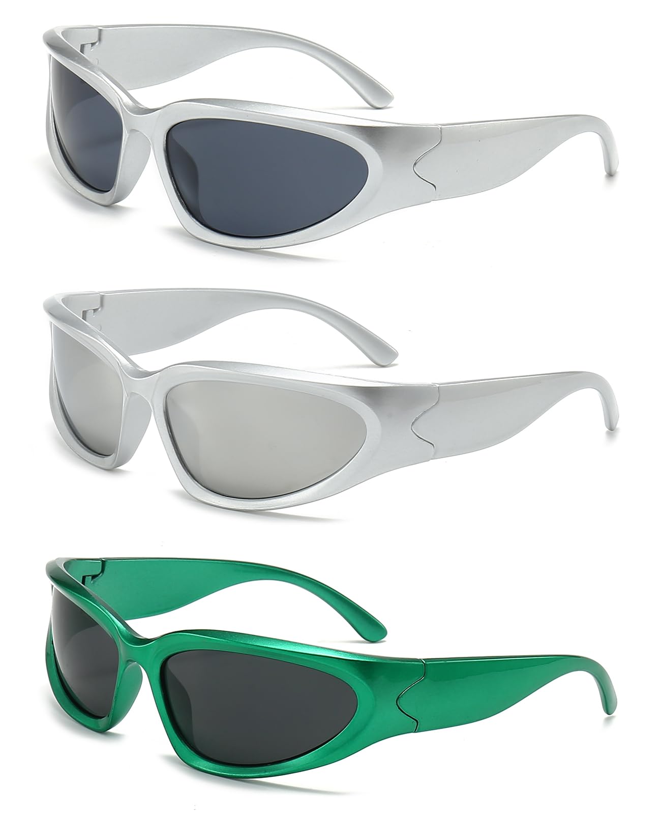 SOAR&EAGLE Y2K 3Pack Polarized sunglasses Men's sunglasses Women's sunglasses Fashion Sport Shades Sun Glasses