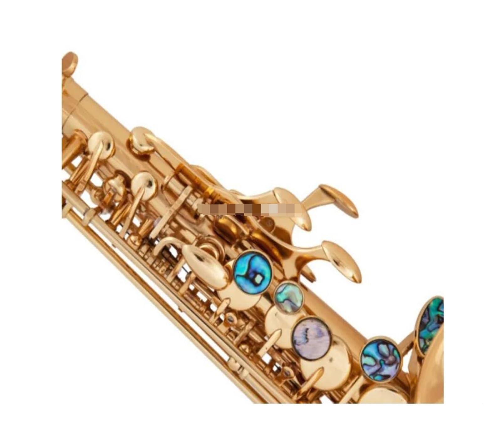 BABYCE Principianti Sassofono BB Tune Sassofono Soprano Ottone Oro Nero Nichelato Collo Curvo B-Flat Sax Soprano Strumento Musicale (Color : Gold Sax)