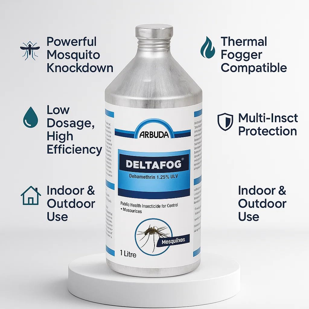 Delta Fog Mosquito Fogging Machine Liquid – 1 Litre | Compatible with Thermal Foggers | Effective Mosquito & Insect Control - Image 2 thumbnail