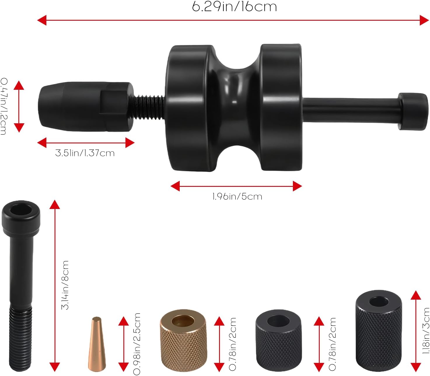 Injector Puller & Teflon Seal Installer Kit - Compatible with BMW N14 N18 N54 N63, Replaces 130192 130193 130194 130195