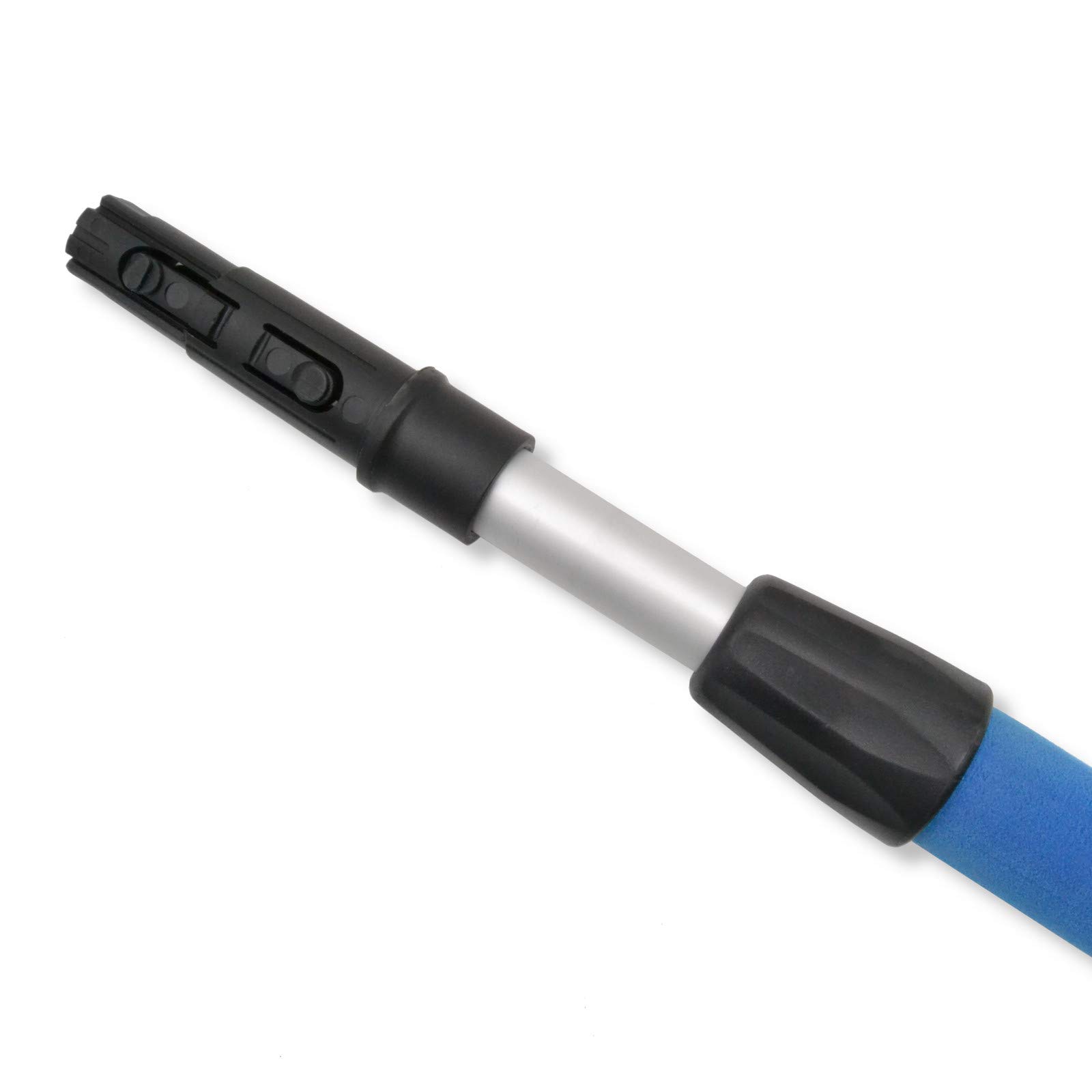 DEWEPRO® Barre télescopique de 2 m - En aluminium avec revêtement souple - Manche télescopique universel extensible de 115 à 204 cm - Fixation avec poignée rotative