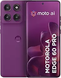 Smartphone Motorola Edge 60 PRO 5G - 256GB 24GB (12GB RAM+12GB Ram Boost) Tela Quad-Curve moto AI 50MP Sony Camera ultrarresistencia militar IP68 + IP69 - Violeta