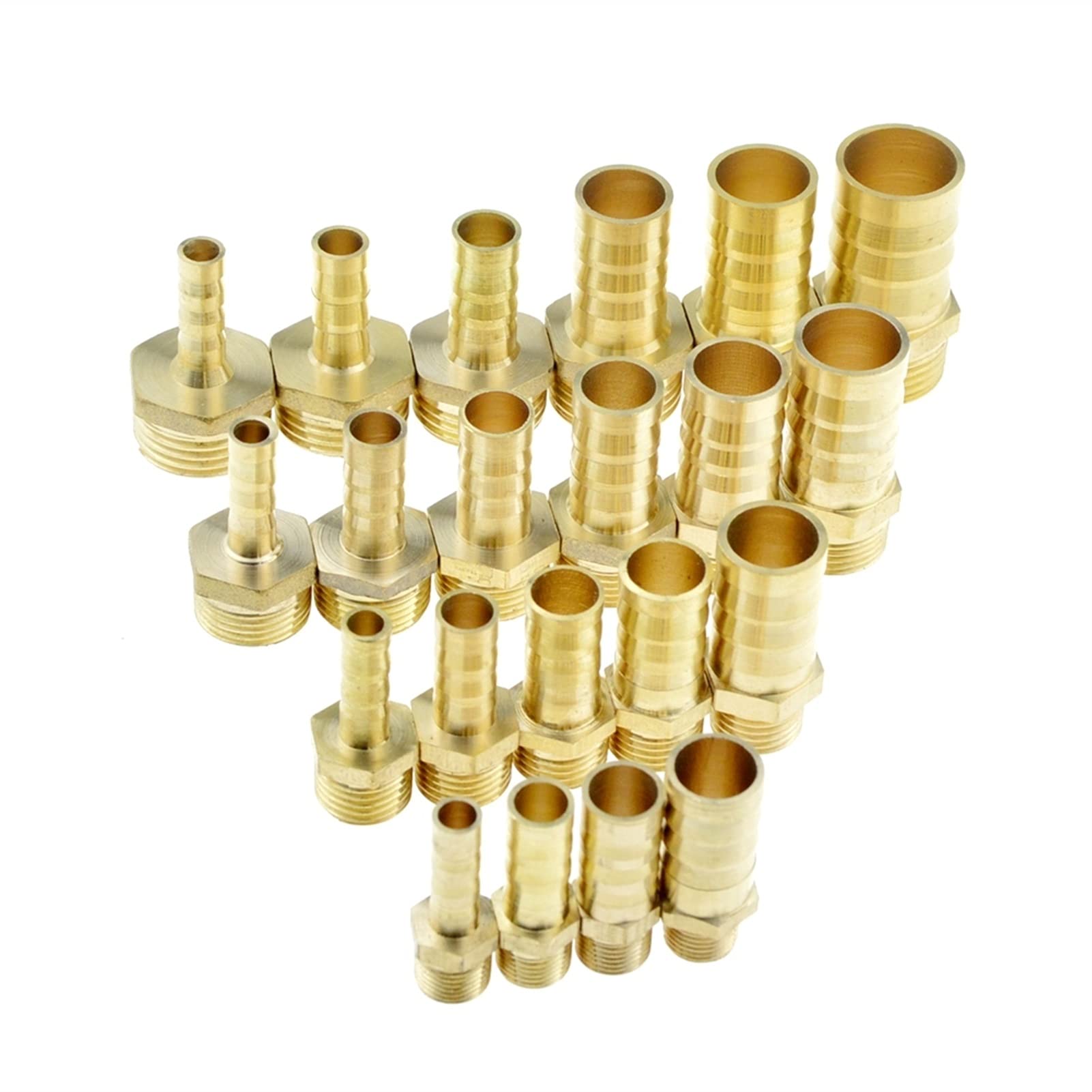 TMP1105 4PCS Brass Pipe Fitting Hose Barb, BSP Male Joint Copper Coupler Adapter (Size : 12mm Barb, Thread Specification : 3/8Inch)