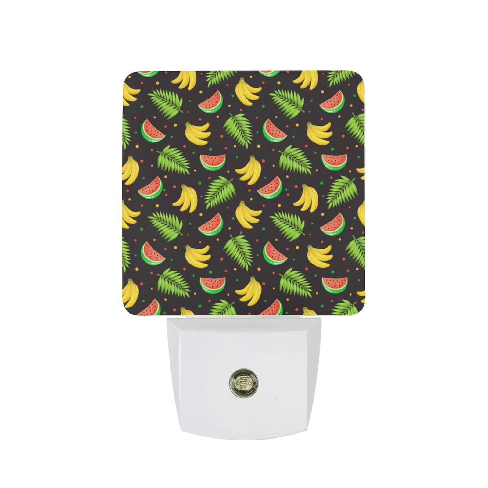 Nqrxadcrt Style Fresh Tropical Fruits Night Light Plug In Wall Lights Bedside Lamp Bedrooms Home Hallways Decoration
