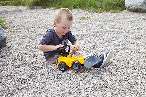 Lena 04412 - Truxx Schaufellader, ca. 37 cm und Spielfigur, Blau, Silber