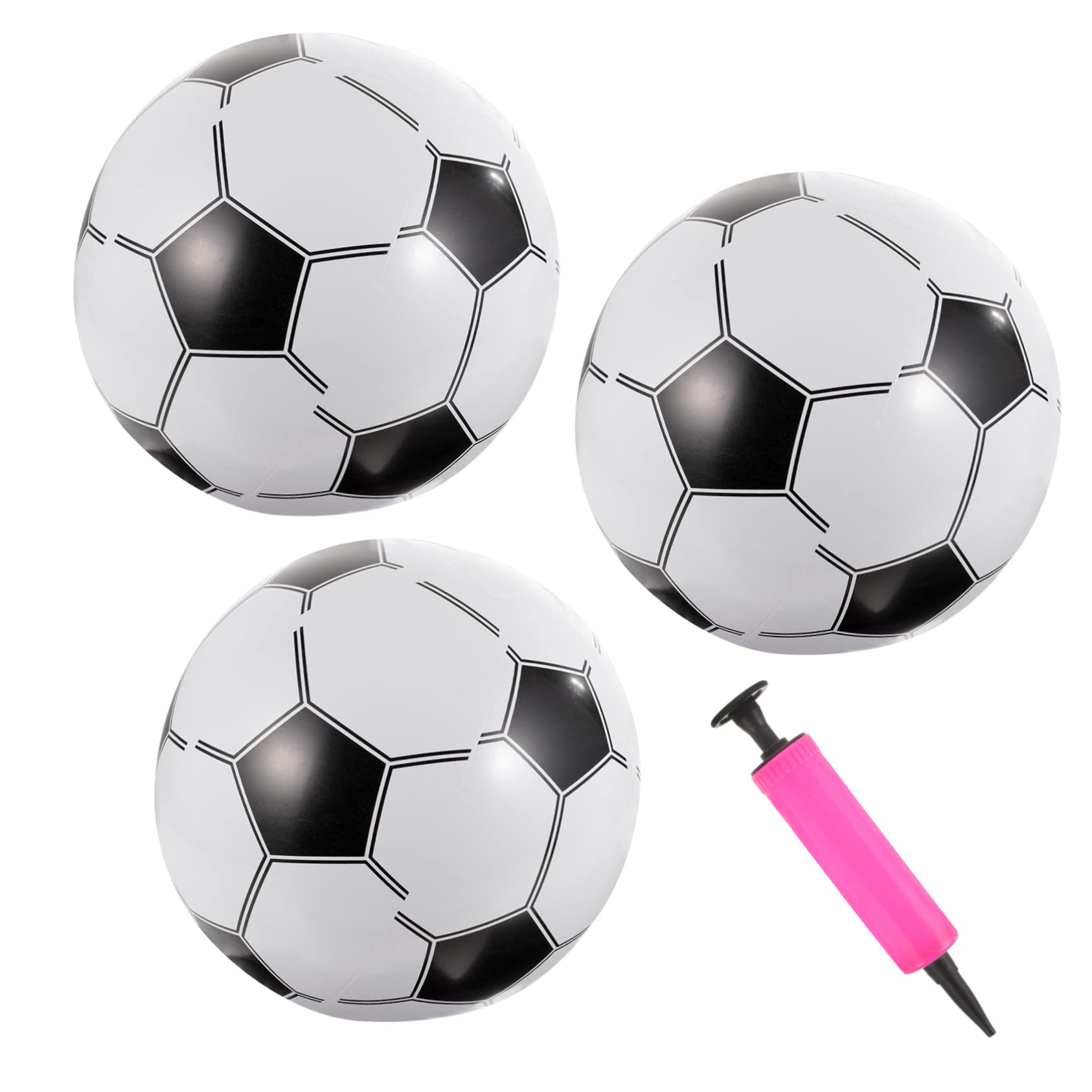 SUPVOX 1 Set Inflatable Beach Balls for Swimming Pool Balls Air Pump Lightweight Safe and Fun for Parties Poolside Play and Beach Activities