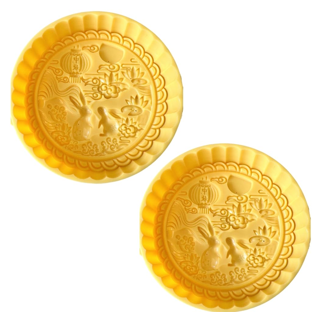 2 moldes de pastel con patrón tradicional, herramienta de decoración de pasteles, molde de postre para galletas, moldes de prensa a mano, accesorios para hornear