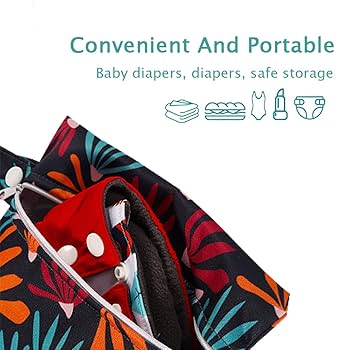 EezKoala Mini Wet Bag For Baby Cloth Diaper Bag For Menstrual Pads 18X25cm,Zippe