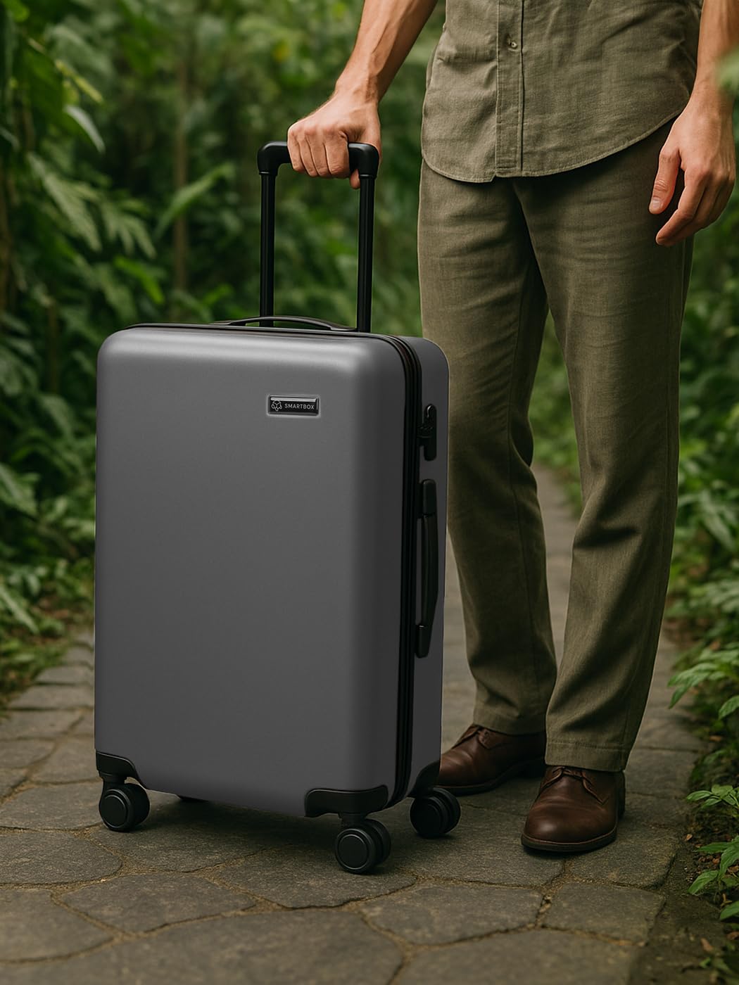 SMARTBOX Hartschalen-Koffer M 66x43x27 cm ABS 4-Doppelrollen | Edition 05, Volumen 61 L, Zahlenschloss, leicht, Rollen vertieft