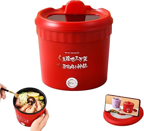 Mini olla eléctrica eléctrica 2023 Pequeño hogar multifuncional todo en 1 olla versátil  Portátil  1L Mini olla de cocción de ramen para cocinar al