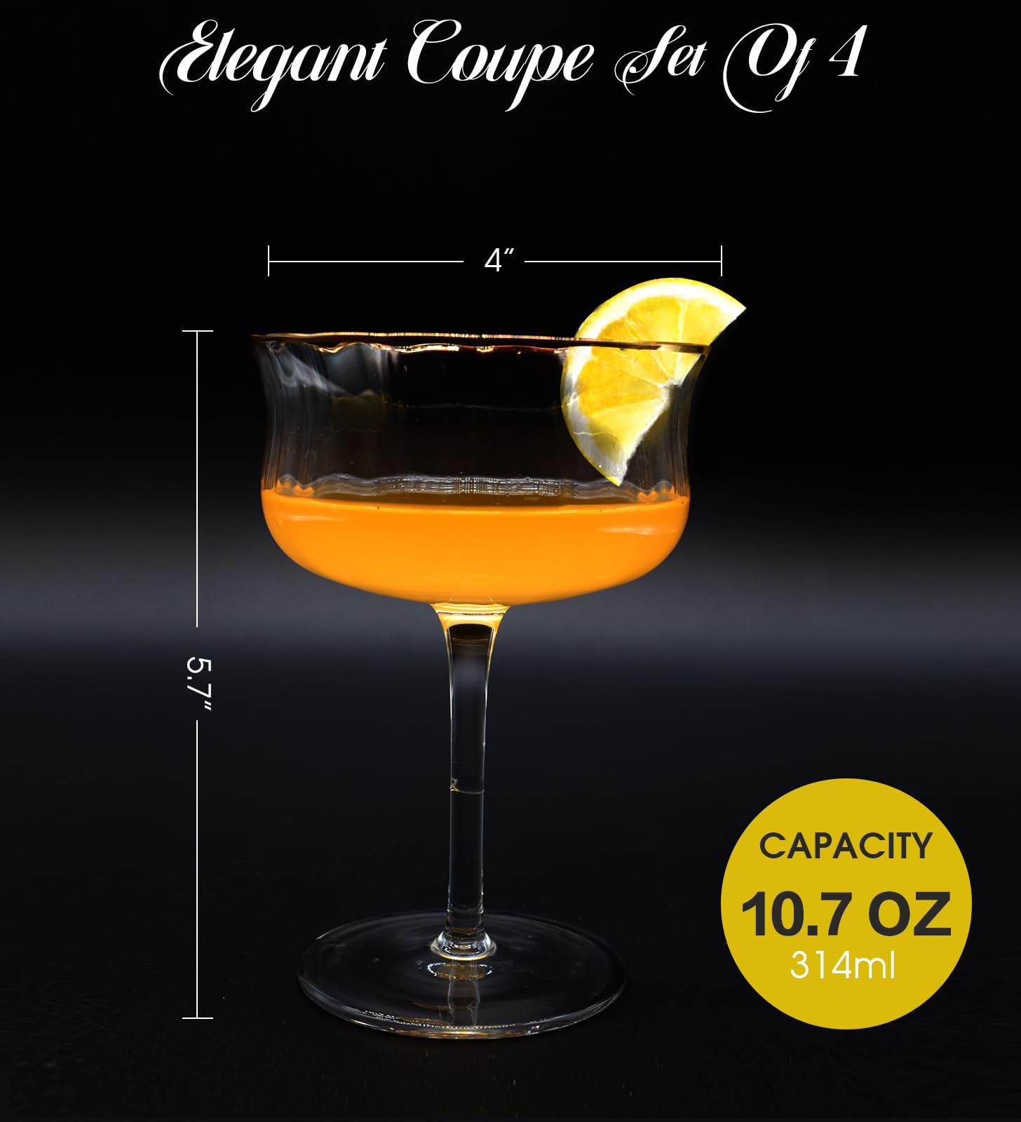 Vintage Art Deco Coupe Cocktail And Champagne Glasses - View #3