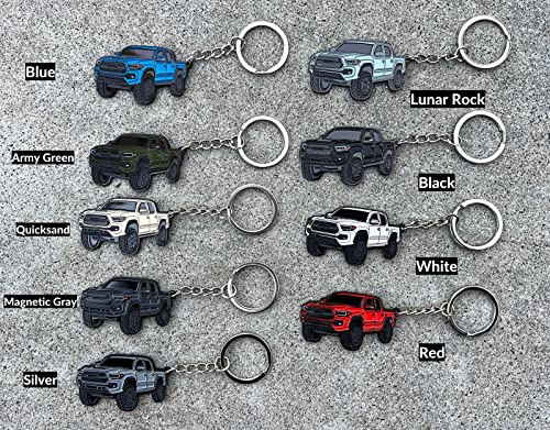 Four Wheel Beast Tacoma Keychain - Tacoma Accessories 2016-2022 Mods Cool Pro Sport Off Road Key Chain Fob Cover 3Rd Gen Toy Truck (Blue) #TOP3