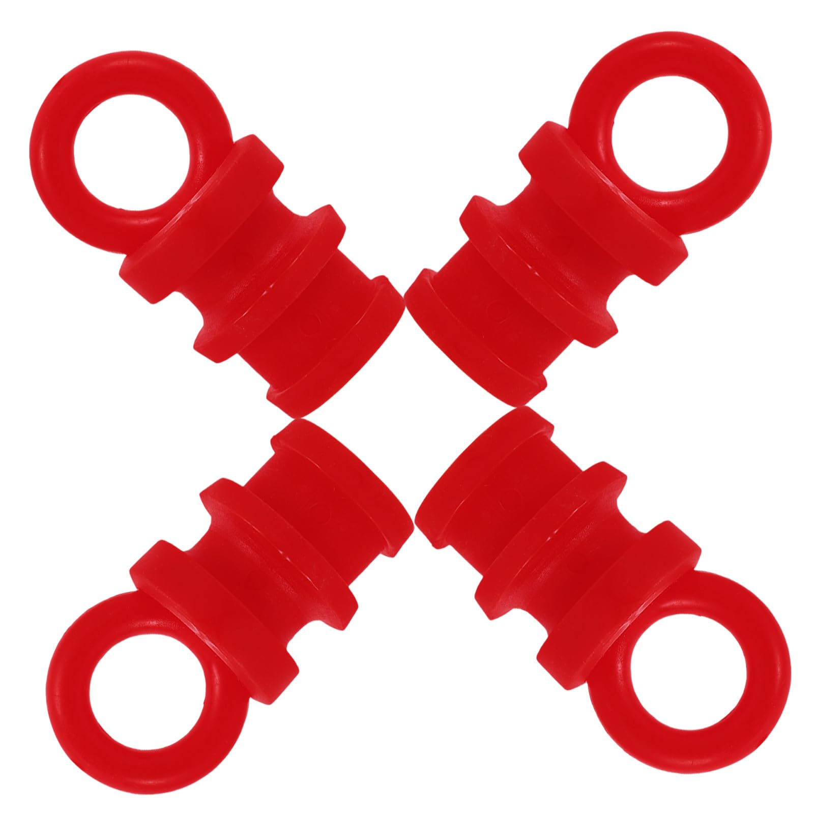 4pcs Orange Pvc Safety Cone Caps with Elastic Ring, Warning Post Covers for Outdoor Traffic Cones, Road Barrier Accessories for Industrial and Facility Safety