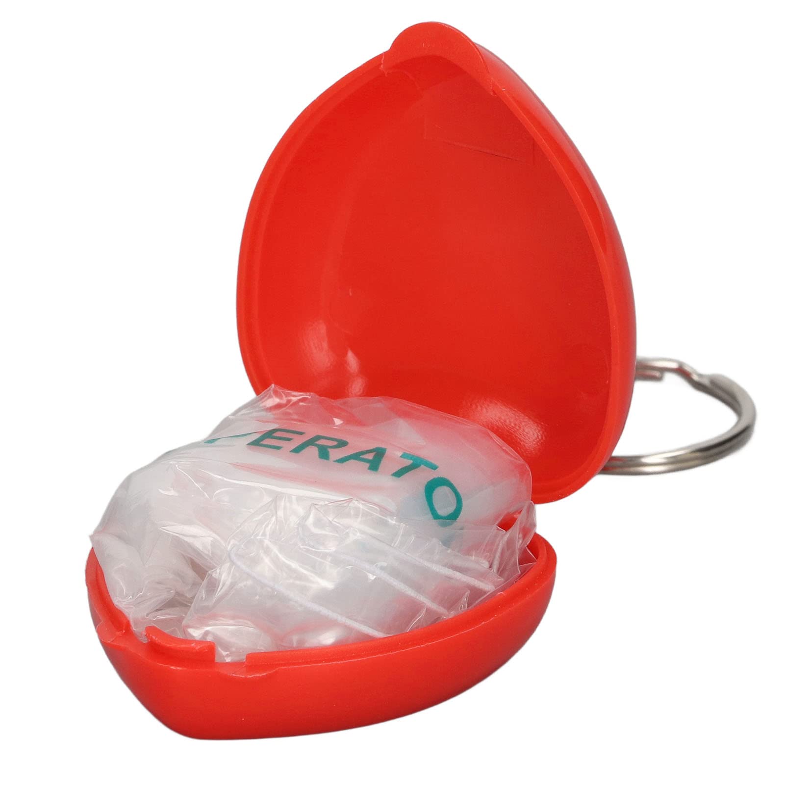 6 Piezas Mascarilla de Rescate de Primeros Auxilios RCP, Protectores Faciales para RCP con Válvula de una Vía Llavero Portátil de Bolsillo con Cubierta Facial para Niño Adulto
