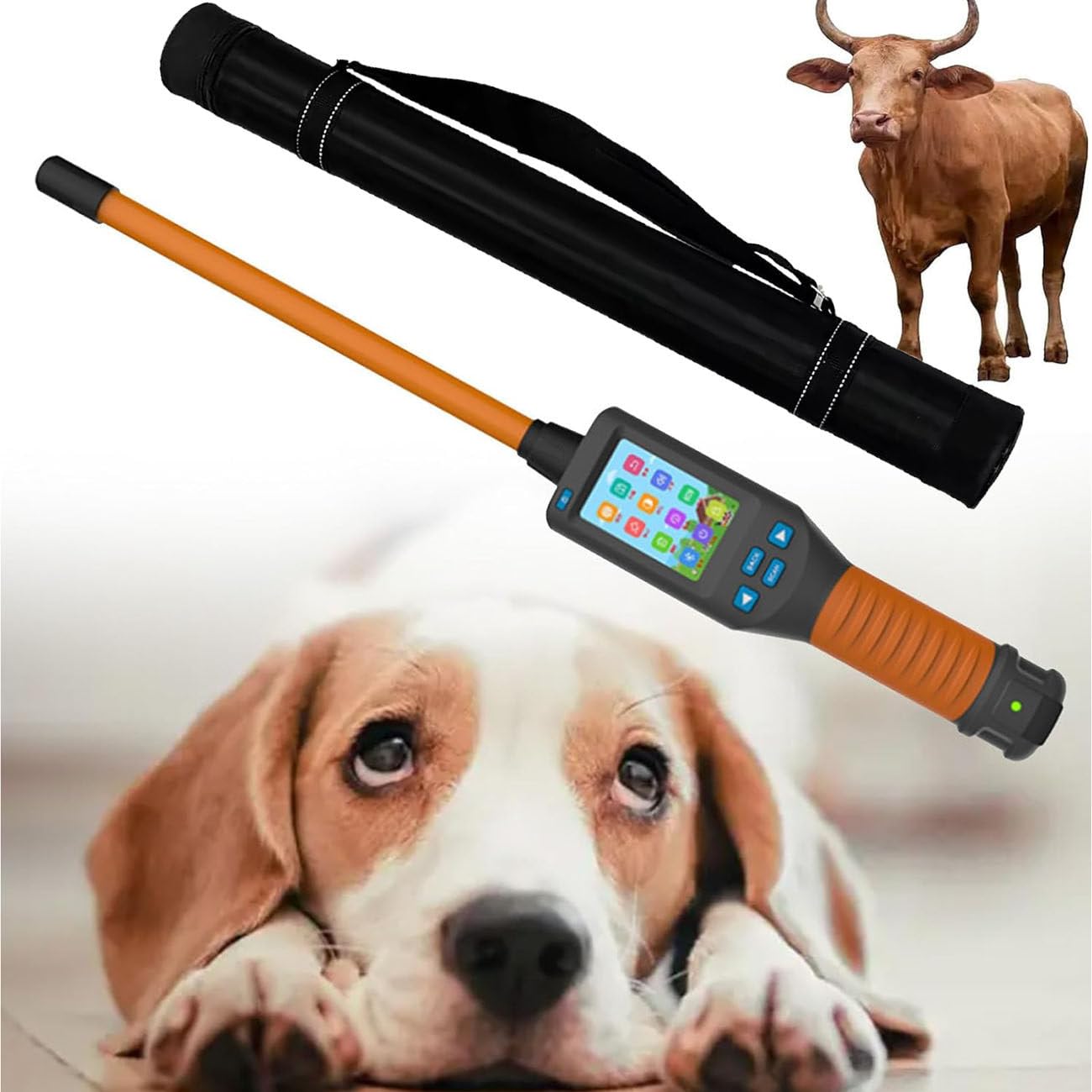 LjlXanthiper Animal Handheld Id Scanner Reader,Pet Microchip Scanner,With Lcd Display,Rechargeable Battery,Storage up to 20000 Datas,USB Connection,For Pet Shops Vets Animal Shelters