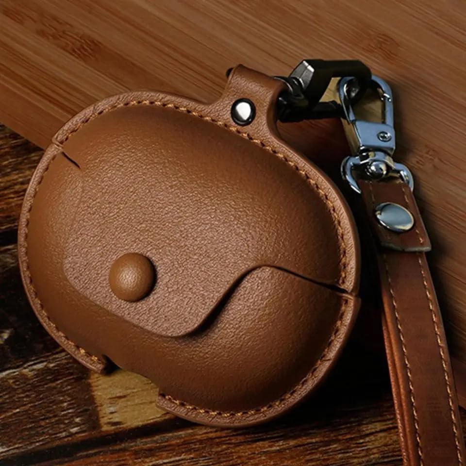 Image of Premium Vegan Leather Business Case Cover for OnePlus Buds 4 (Leather Brown)