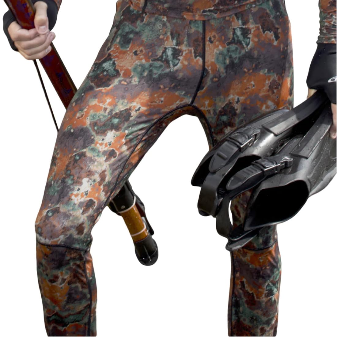 Tilos UV Spearfishing Camouflage Lycra Spandex Pants for Use Over a Standard Wetsuit, SM
