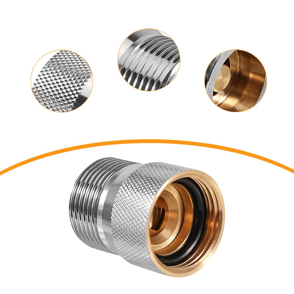 Wasserstop Sicherheitsventil 3/4 Zoll, Maschinen Schlauchplatzsicherung, Messing Verchromt Wassersparventil, Aquastop Ventil 3/4" IG x 3/4" AG, DN20 Wasserstop Adapter für Waschmaschine & Spülmaschine