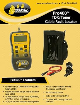 Armada Pro400 Handheld Graphical TDR Fault Finder
