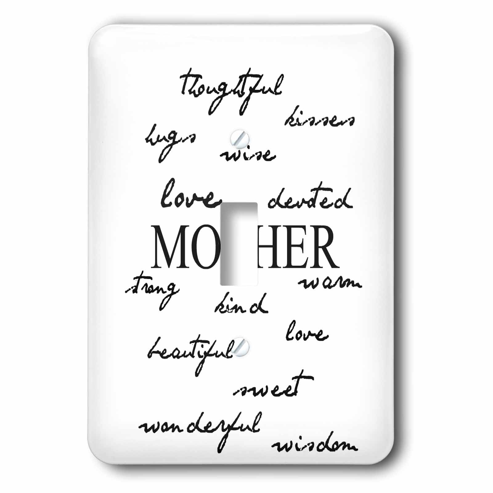 Interrupteur à baïonnette décoratif Mother Words pour embellir la chambre parentale