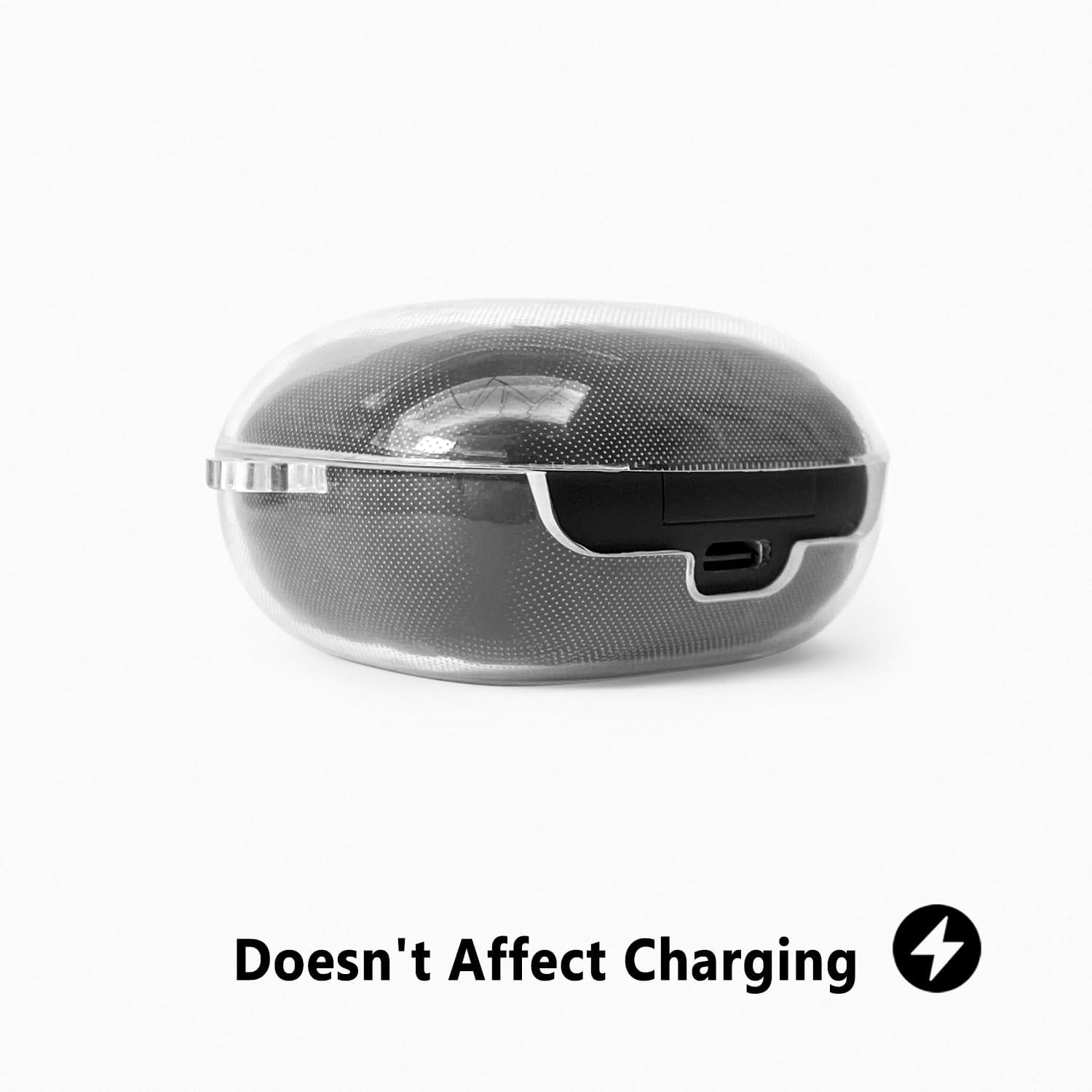 Geiomoo Silicone Case for Anker Soundcore P40i, Protective Cover with Carabiner (Clear) - Image 5