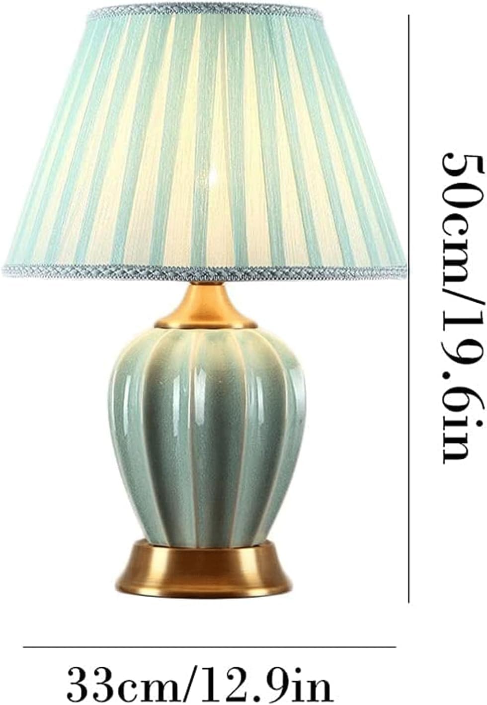 Lampa stołowa Lampy stołowe Lampka stołowa Lampka nocna Ceramiczna lampa stołowa Amerykańska lampa nocna Lampa z tkaniny Klosz Lampka nocna Miedziana podstawa Do salonu Lampa nocna do sypialni Lamp