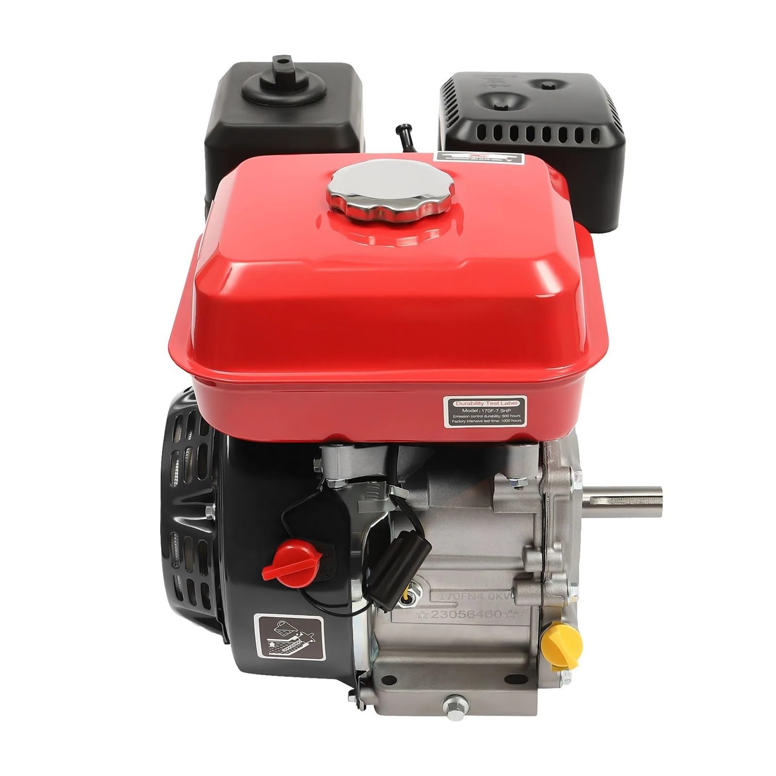 Motor De Gasolina 4 Tiempos Y 7,5 HP, Compatible con Hidrolavadoras Un Solo Cilindro 170 F, Refrigeradas por Aire Rendimiento Potente