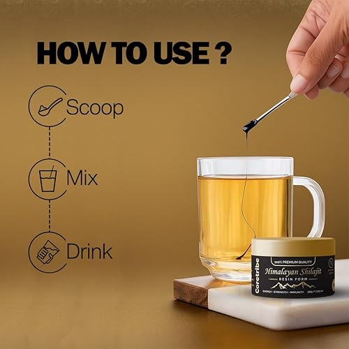 Miniatura 8 de Coretribe Royal's People Choice - Resina orgánica Shilajit pura del Himalaya, complejo para energía, fuerza e inmunidad, para hombres y mujeres con