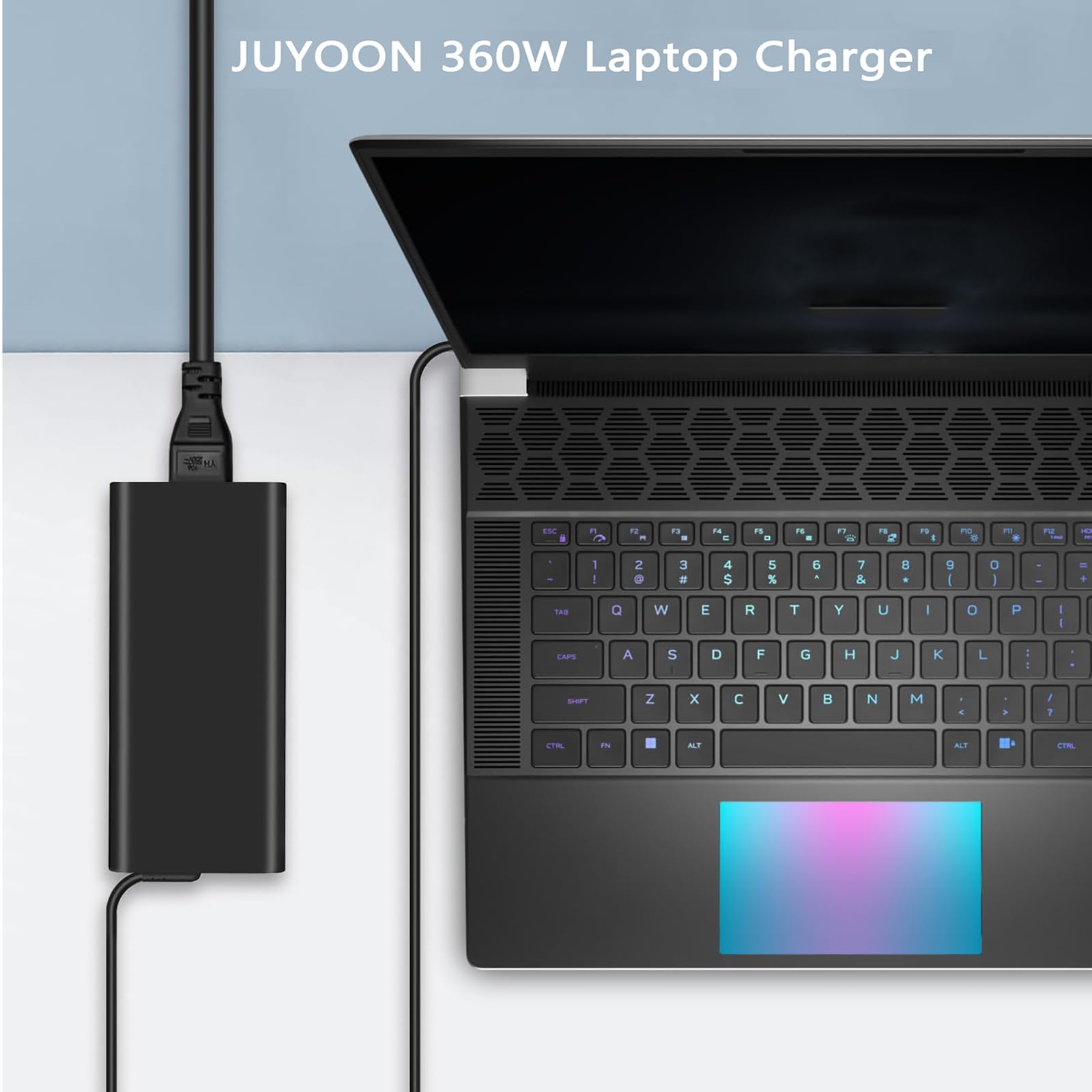 360W GaN Laptop Charger Compatible with Dell Alienware m18 R2 x16 R2 RTX 4080 4090 16 18 Area-51 AA16250 AA18250 Power Supply 0Y7YW7 07TMR6 DA360PM230 LA360PM230 HA360PM230