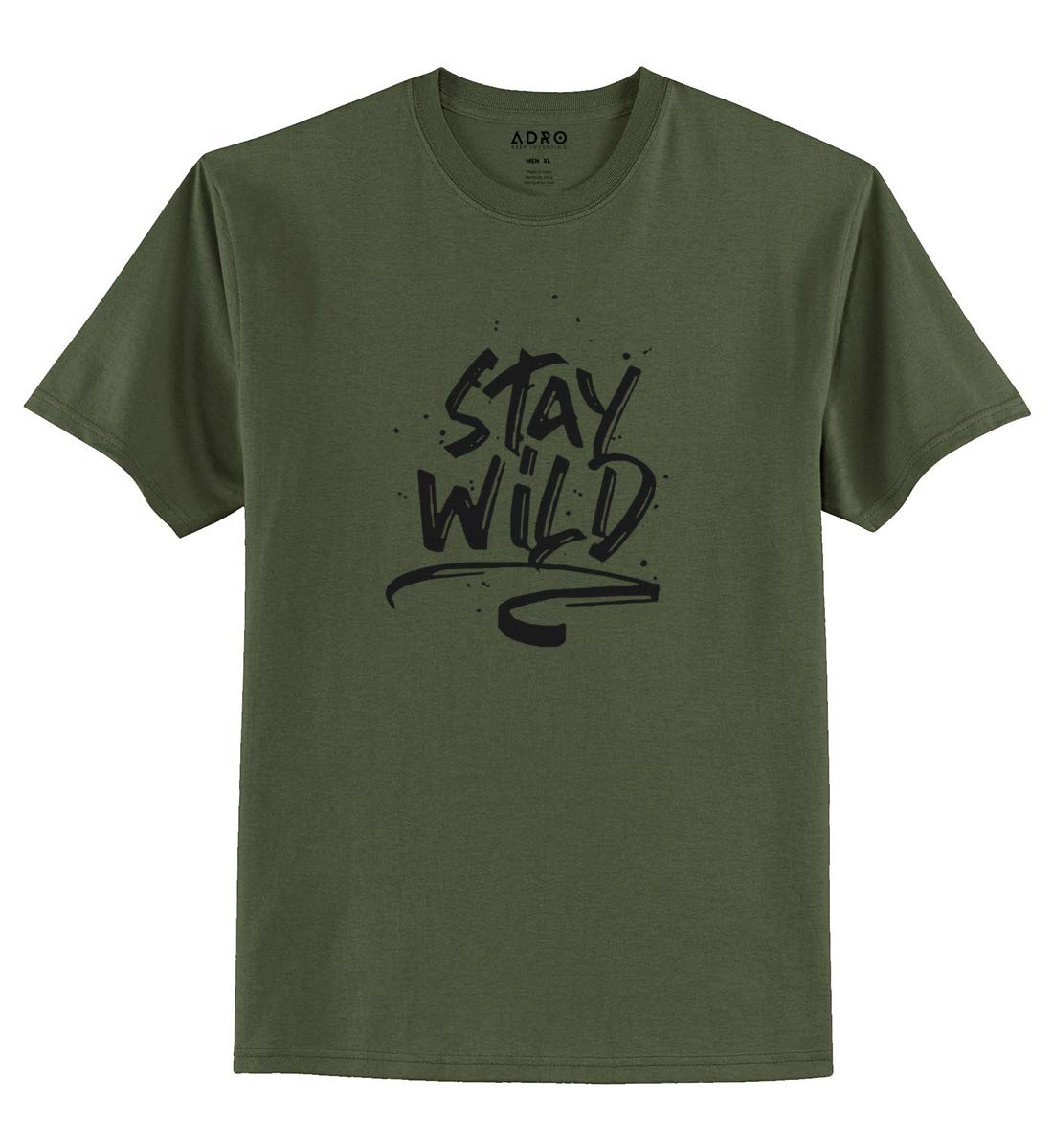 ADRO Men's Printed Regular Fit T-Shirt