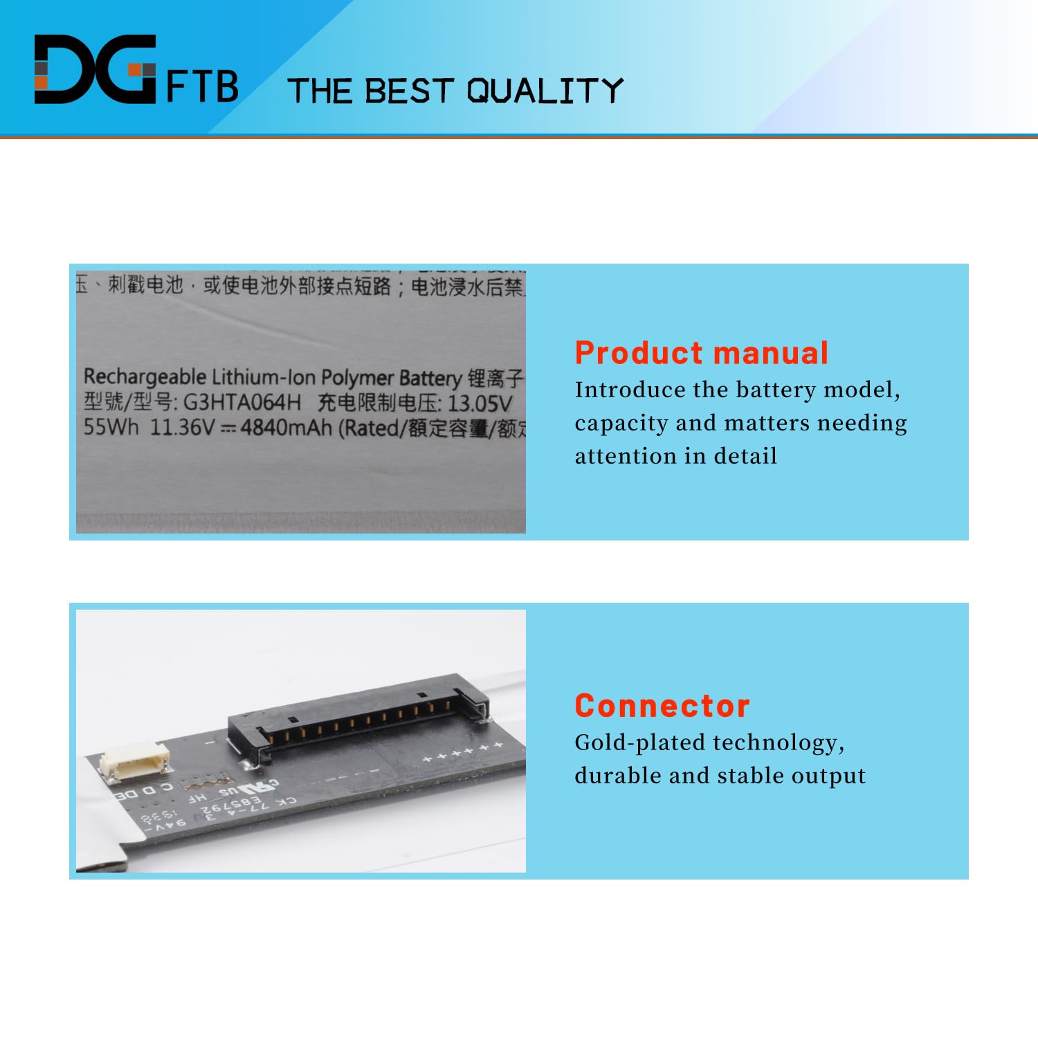 Amazon.com: DGFTB G3HTA064H G3HTA065H New Laptop Battery for