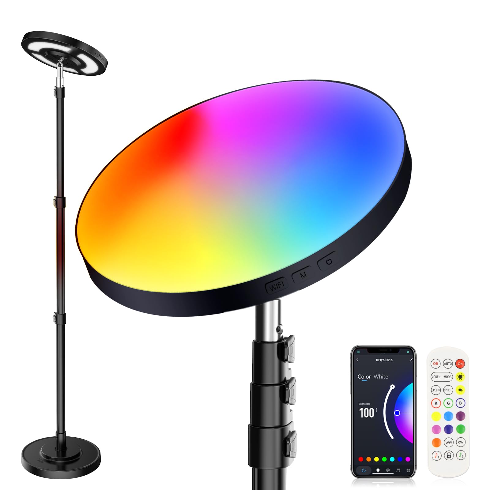 Hslifoyu LED RGB Floor Lamp, Double-Sided Smart Floor Lamp