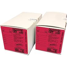 Genuine Versa-Tag Key Tags, Self-Protecting 2 Box Bundle 250 per Box with Metal Rings - 500 Total 2 Boxes of Red