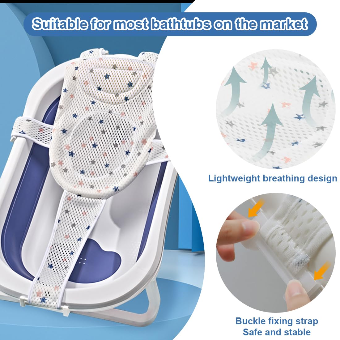 Asientos para el baño para bebés 1 pieza de almohada de apoyo para el baño de bebé, asiento de baño para bebé, red de baño para bebé, alfombra colgante antideslizante para bebé