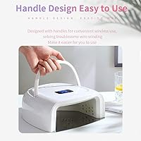 Vista 9 de Lámpara de uñas LED UV recargable de 60W, secadora de uñas inalámbrica más rápida, luz de esmalte en gel con 42 perlas LED y mango portátil, lámpara