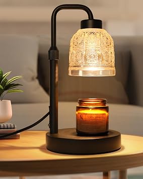 AIFEI Candle Warmer Lamp with Timer, 2/4/8H Auto-Off Candle Lamp, Black