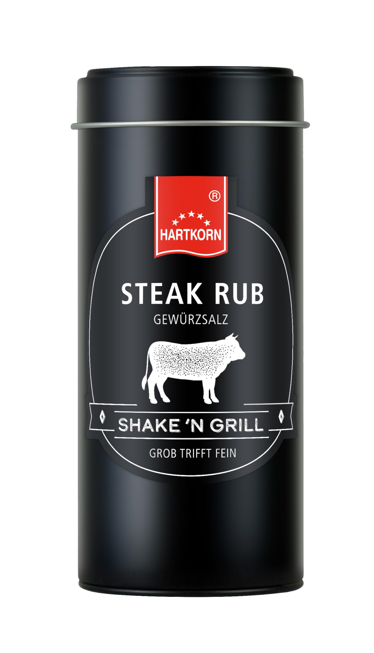 Hartkorn - BBQ Gewürz-Sixpack (6-teilig) Shake´n Grill (Geflügel Rub, Steak Rub, Fisch Rub, Smoky Rub, Veggie Rub, Magic Dust Rub) - Geschenkset für Männer
