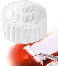 50PCS Dental Cotton Rolls – Premium Cotton Wool Rolls for Oral Care, Soft, Highly Absorbent, Ideal for Dental Procedures, Cleaning, and First Aid